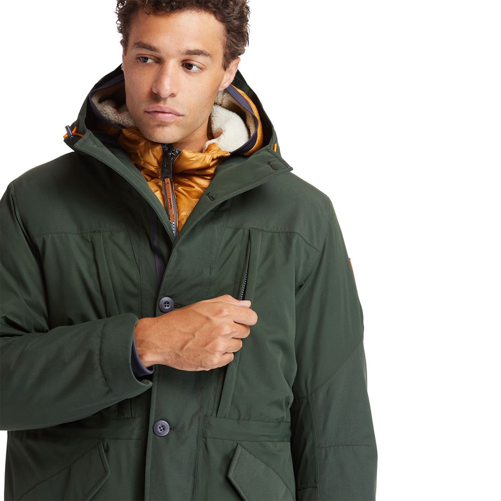 Geaca Timberland Barbati Verzi Inchis - Outdoor Heritage Ecoriginal Parka With Dryvent™ Technology -